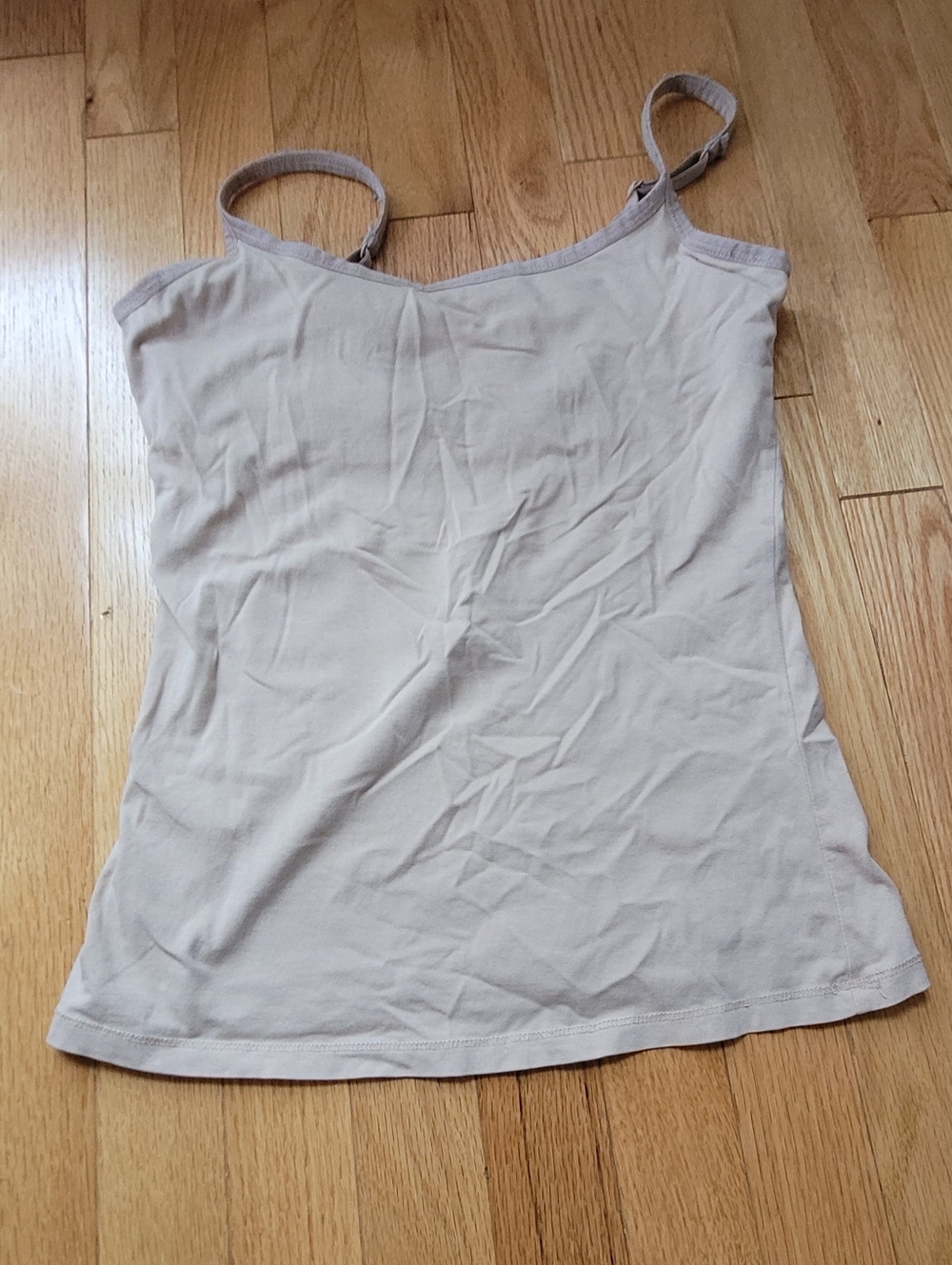 Pact Organic Cotton Women’s Beige Adjustable-Strap Camisole Top - Size Small